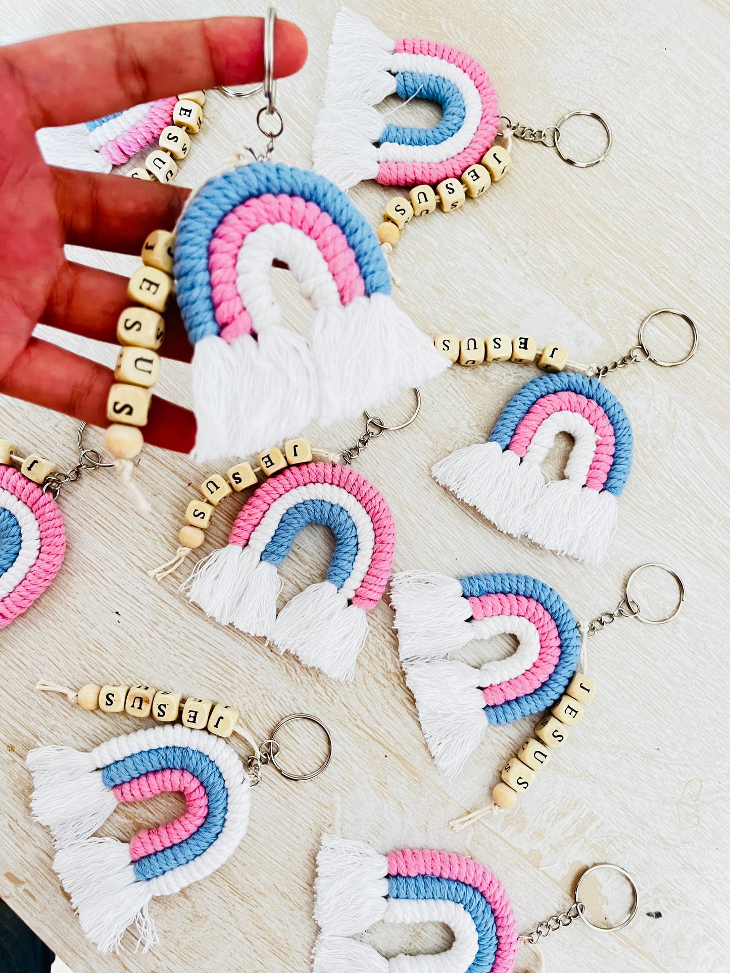 Rainbow 'Jesus' Keychain