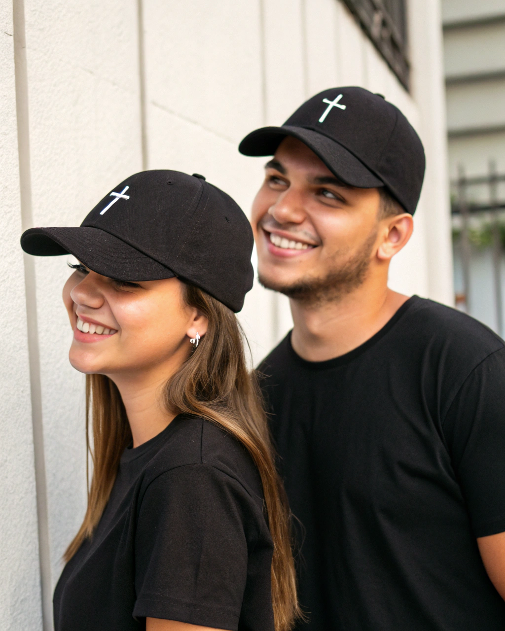 Embroidered 'cross' cap