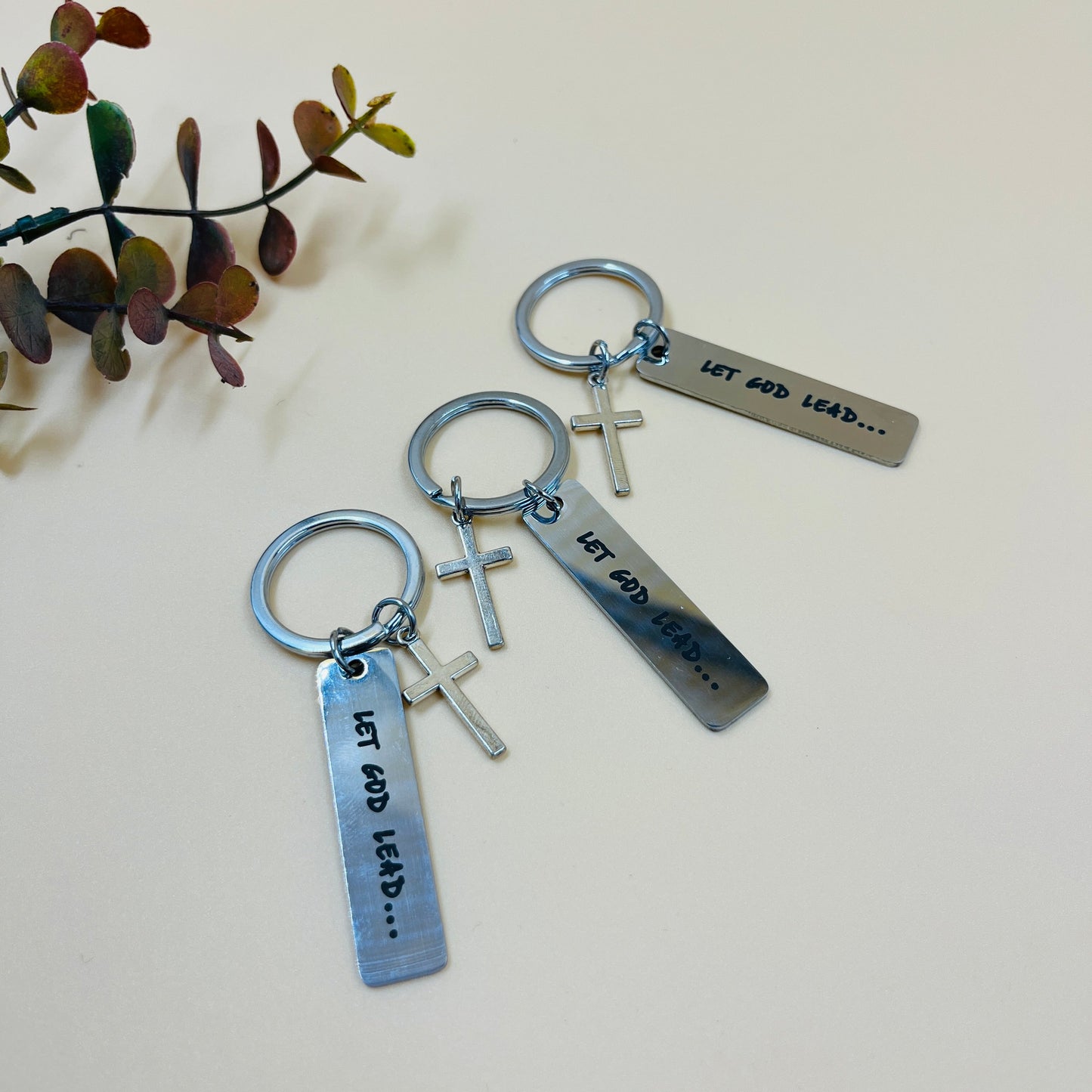 Keychain 'Let God Lead'