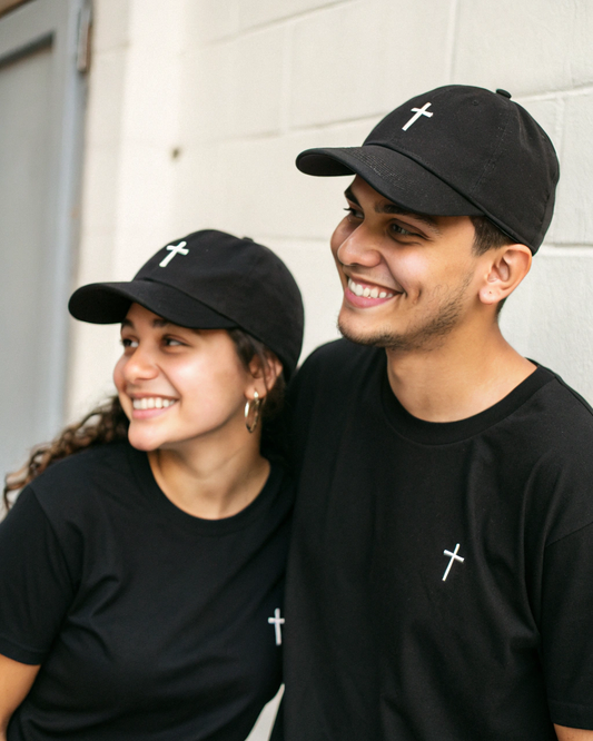 Embroidered 'cross' cap