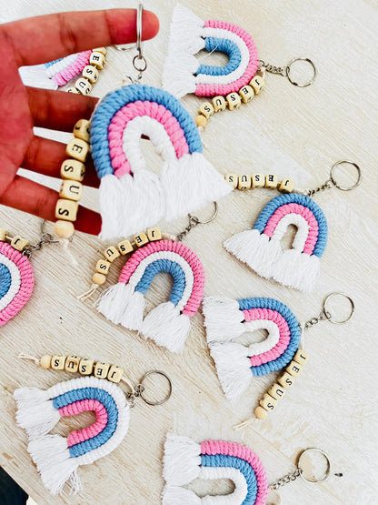 Rainbow 'Jesus' Keychain