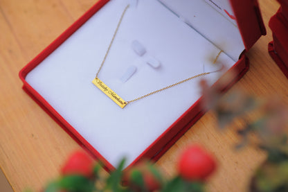 Personalized necklace box
