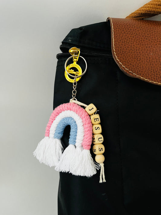 Rainbow 'Jesus' Keychain