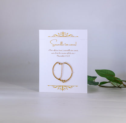 'Watch your heart' bracelet